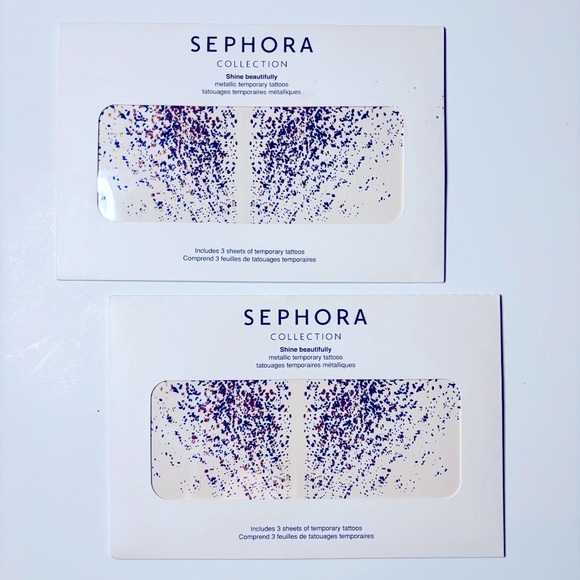 NEW Sephora Collection Shine Beautifully Metallic Temporary Tattoos (2 Packs) - Picture 1 of 3